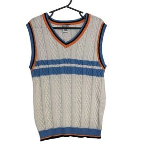 Vintage Kitestrings by Hartstrings Light Blue and White Sweater Vest Size 7
